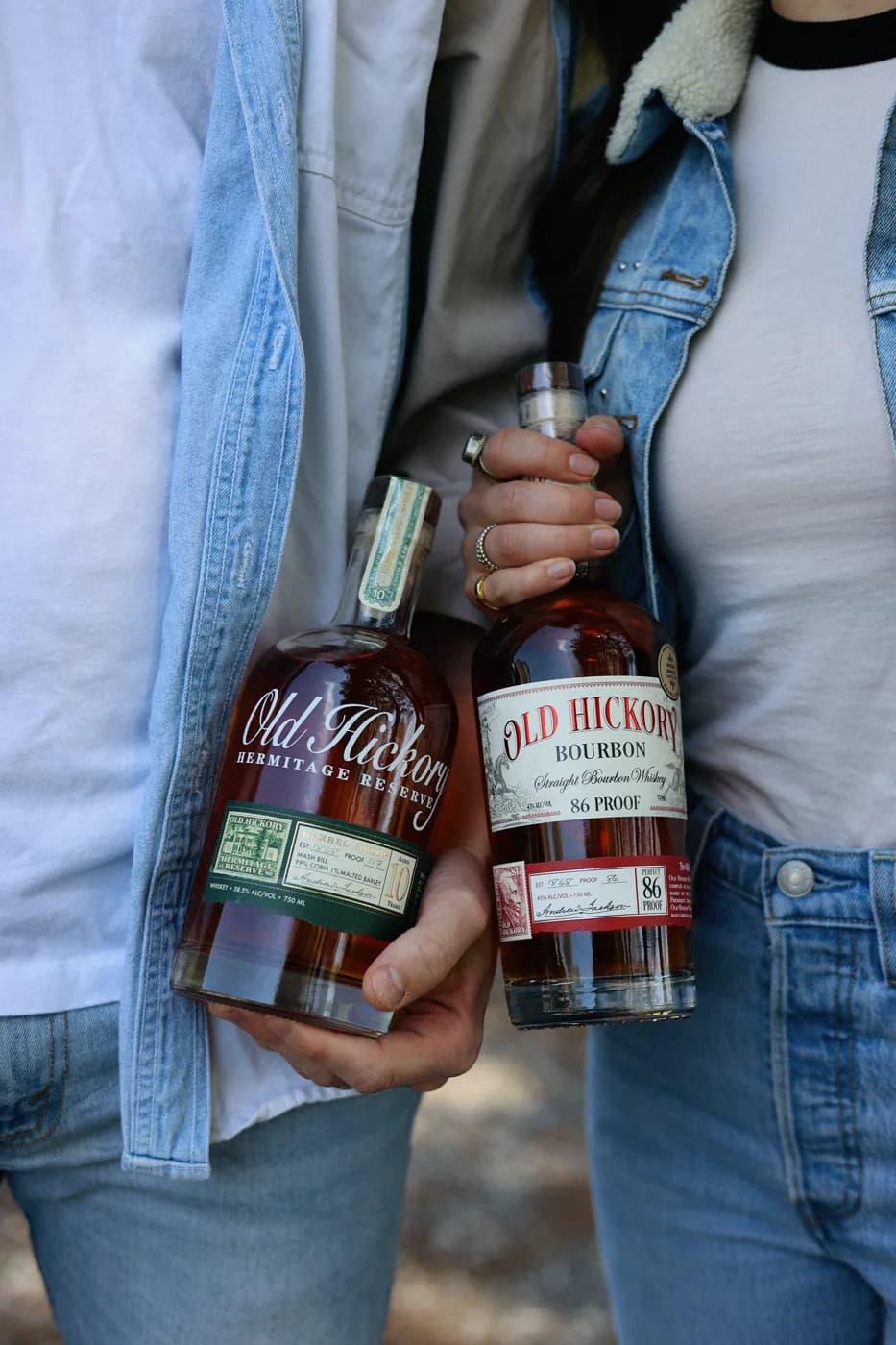 Old Hickory 10 Year Hermitage Reserve and White Label bourbon